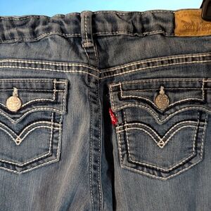 Levi's Jeans Youth Girls 10 (21x25) Adjustable Blue Bootcut Denim